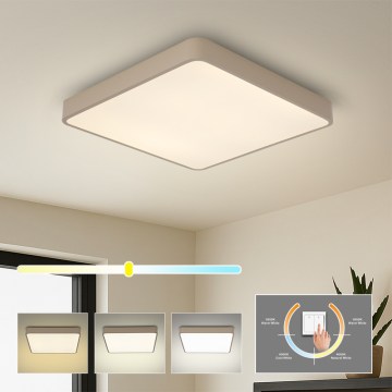 Brilagi - Світлодіодний стельовий світильник POOL LED/48W/230V 3000/4000/6000K 50x50 см бежевий