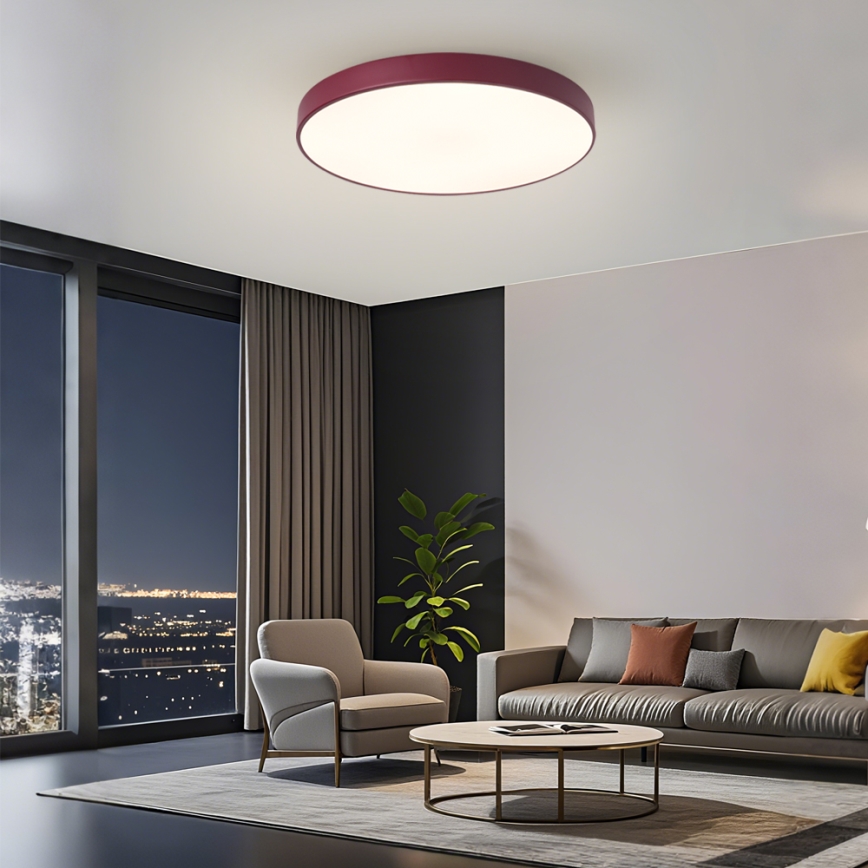 Brilagi - LED стельовий світильник POOL LED/60W/230V 3000/4000/6000K, діам. 60 см, бордовий
