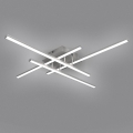 Brilagi - Світлодіодний стельовий світильник STRIPES LED/37W/230V 68x68 см срібляний