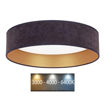 Brilagi - Світлодіодний стельовий світильник VELVET LED/24W/230V 3000/4000/6400K сірий/золотий