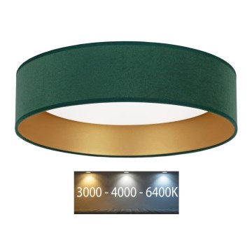 Brilagi - Світлодіодний стельовий світильник VELVET LED/24W/230V 3000/4000/6400K зелений/золотий