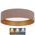 Brilagi - Світлодіодний стельовий світильник VELVET LED/24W/230V діам. 40 см 3000/4000/6400K бежевий/золотий