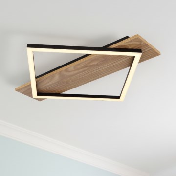 Brilagi - світлодіодний стельовий світильник VELVET SQUARE з регулюванням яскравості LED/24 Вт/230 В 43x43 см 3000/4000/6500 К + пульт дистанційного керування сірий