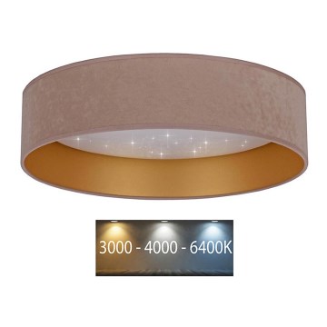 Brilagi - Світлодіодний стельовий світильник VELVET STAR LED/24W/230V діаметр 40 см  бежевий/золотий