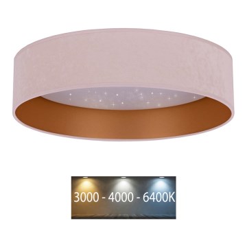 Brilagi - Світлодіодний стельовий світильник VELVET STAR LED/24W/230V діаметр 40 см  рожевий/золотий