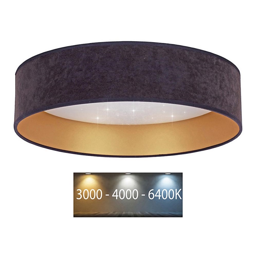 Brilagi - Світлодіодний стельовий світильник VELVET STAR LED/24W/230V діаметр 40 см  сірий/золотий