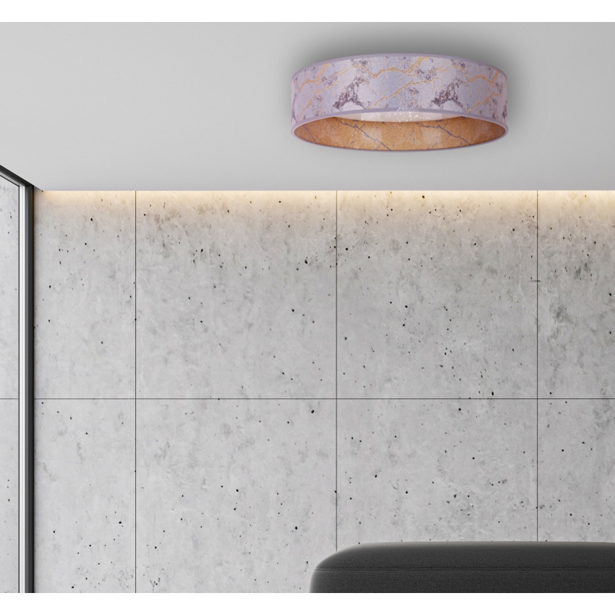 Brilagi - Світлодіодний стельовий світильник VELVET STAR LED/24W/230V діаметр 40 см  сірий/золотий