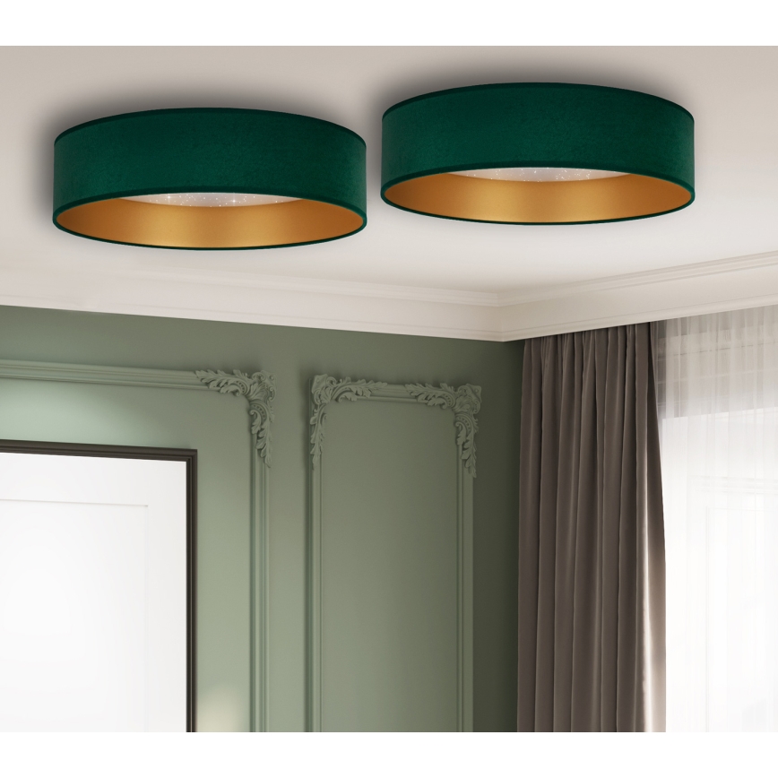 Brilagi - Світлодіодний стельовий світильник VELVET STAR LED/24W/230V діаметр 40 см  зелений/золотий