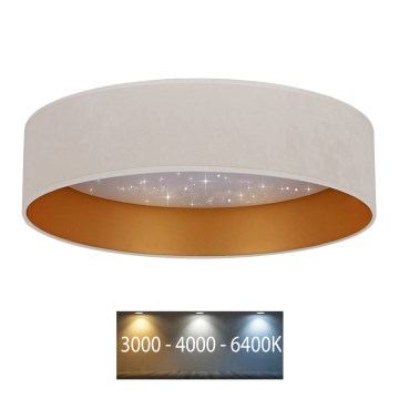Brilagi - Світлодіодний стельовий світильник VELVET STAR LED/24W/230V діаметр 40 см  кремовий/золотий