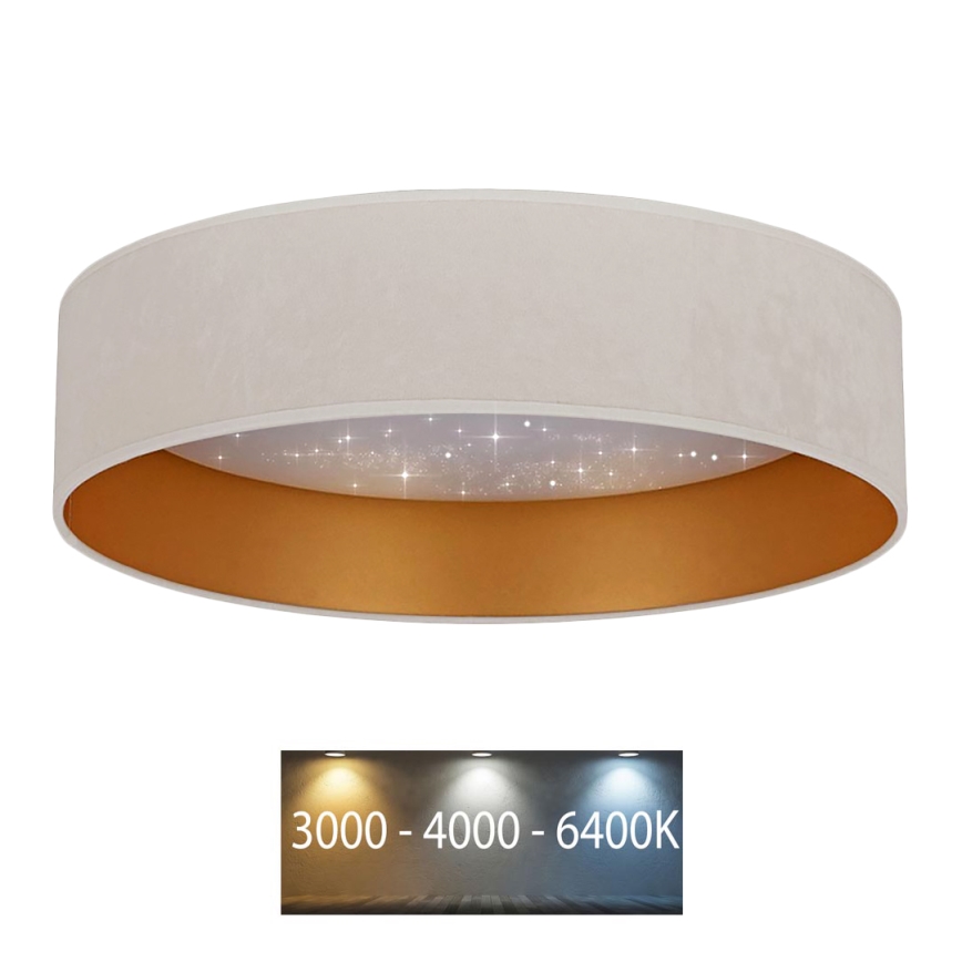 Brilagi - Світлодіодний стельовий світильник VELVET STAR LED/24W/230V діаметр 40 см  кремовий/золотий