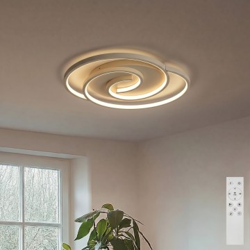 BRILAGI - Світлодіодний стельовий світильник з диммером VELO LED/70W/230V 3000-6500K 38x47,8 cm бежевий + пульт дистанційного керування