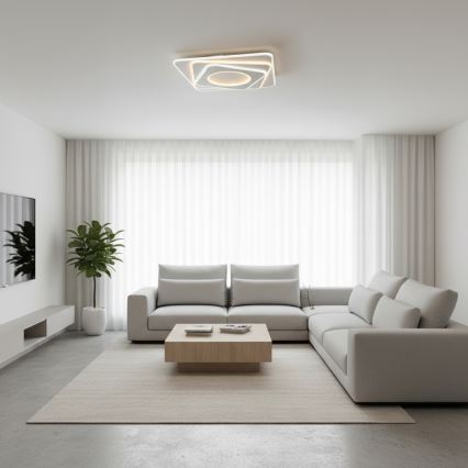 Brilagi - Світлодіодний стельовий світильник з регулюванням яскравості MODERN LED/100W/230V 2700-6500K 48x48 см + пульт дистанційного керування