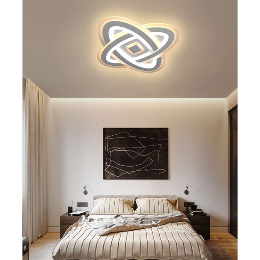 Brilagi - Світлодіодний стельовий світильник з регулюванням яскравості MODERN LED/90W/230V 2700-6500K 48x48 см + пульт дистанційного керування
