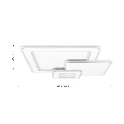 Brilagi - Світлодіодний стельовий світильник з регулюванням яскравості MODERN LED/93W/230V 2700-6500K 48,5x48,5 см + пульт дистанційного керування