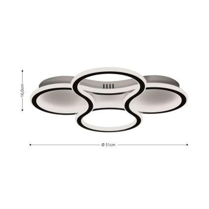 Brilagi - Світлодіодний стельовий світильник з регулюванням яскравості ORELLI LED/53W/230V 3000/4000/6000K + пульт дистанційного керування