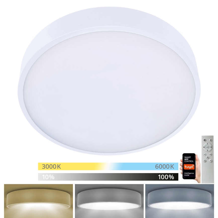Brilagi - Світлодіодний стельовий світильник з регулюванням яскравості POOL SMART LED/48W/230V 40 см 3000-6000K Wi-Fi Tuya + пульт дистанційного керування білий