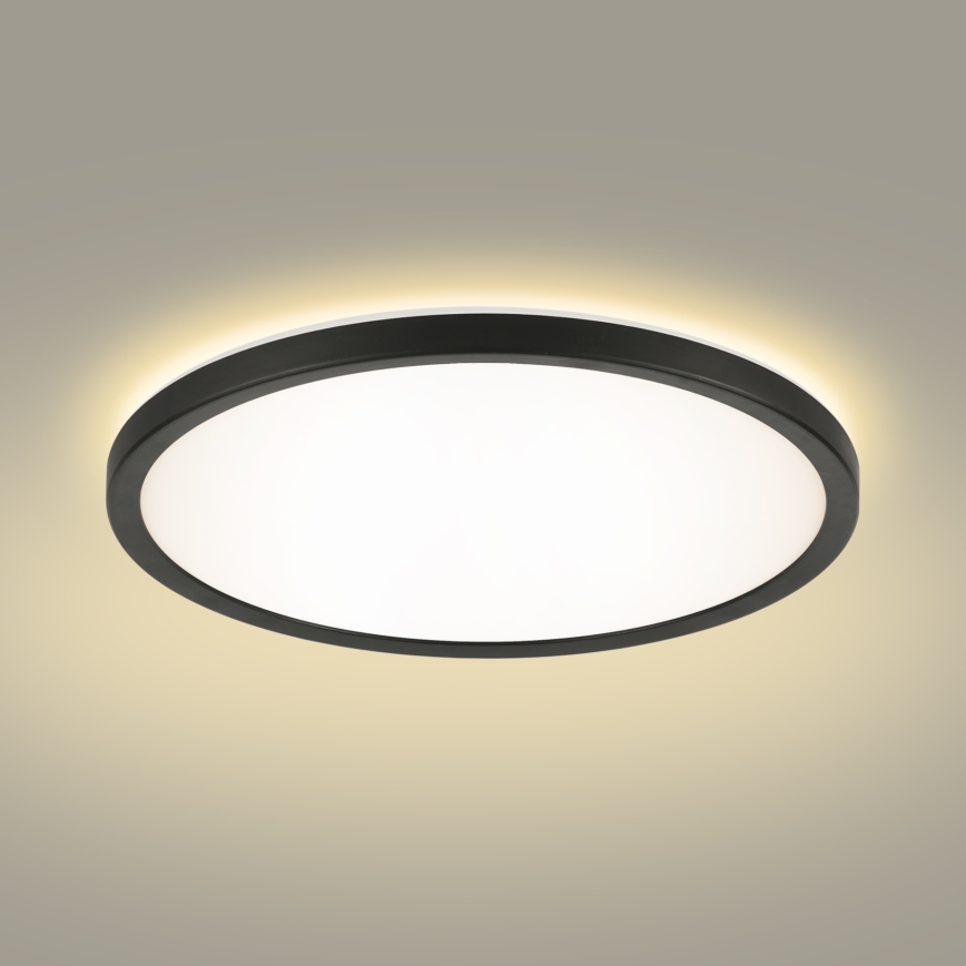 Brilagi - Світлодіодний стельовий світильник з регулюванням яскравості ULTRA SLIM LED/24W/230V 2700-6500K діаметр 42 см чорний + пульт дистанційного керування