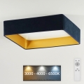 Brilagi - Світлодіодний стельовий світильник з регулюванням яскравості VELVET SQUARE LED/24W/230V 3000/4000/6500K + пульт дистанційного керування темно-синій