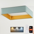 Brilagi - Світлодіодний стельовий світильник з регулюванням яскравості VELVET SQUARE SMART LED/36W/230V 2700-6500K Wi-Fi Tuya + пульт дистанційного керування м