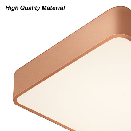 BRILAGI - LED регульований стельовий світильник POOL SQUARE LED/48W/230V 3000-6000K 50x50 cm мідний + дистанційне керування