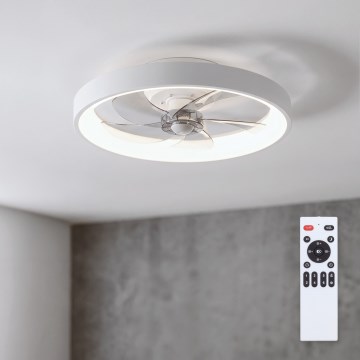 Brilagi - світлодіодний стельовий вентилятор з регульованою яскравістю LED/34W/230V 3000-6500K діам. 50 см білий + пульт дистанційного керування