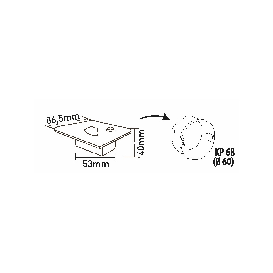 Brilagi - LED Світильник для сходів з датчиком руху JACK LED/1,5W/230V 3000K/4000K/6500K білий