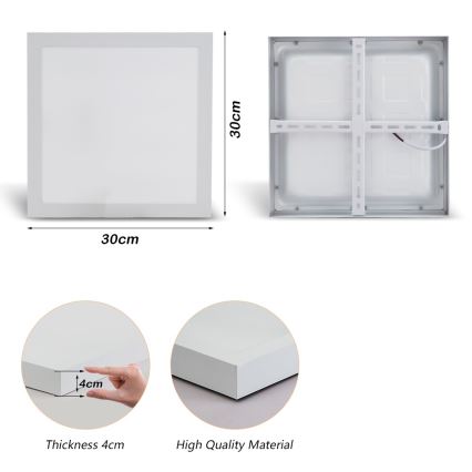 Brilagi - Світлодіодний стельовий світильник для ванної кімнати FRAME LED/24W/230V 30x30 см 3000/4000/6000K IP44 білий