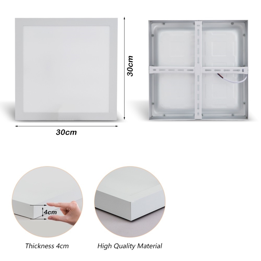 Brilagi - Світлодіодний стельовий світильник для ванної кімнати FRAME LED/24W/230V 30x30 см 3000/4000/6000K IP44 білий