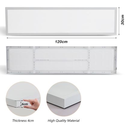 Brilagi - Світлодіодний стельовий світильник для ванної кімнати FRAME LED/50W/230V 30x120 см 3000/4000/6000K IP44 білий