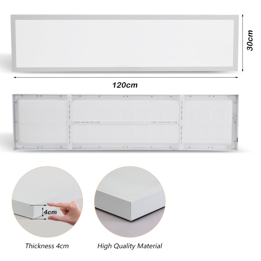 Brilagi - Світлодіодний стельовий світильник для ванної кімнати FRAME LED/50W/230V 30x120 см 3000/4000/6000K IP44 білий