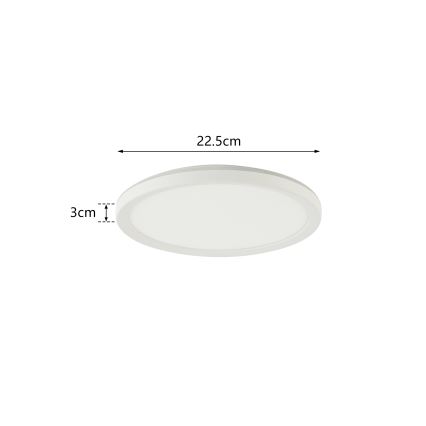 Brilagi - Світлодіодний стельовий світильник для ванної кімнати ULTRA SLIM LED/12W/230V діаметр 22,5 см білий IP54