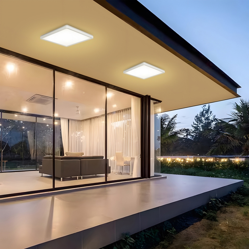 Brilagi - Світлодіодний стельовий світильник для ванної кімнати ULTRA SLIM LED/24W/230V 42x42 см білий IP54