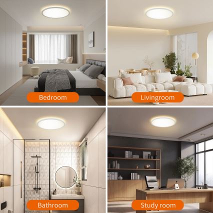 Brilagi - Світлодіодний стельовий світильник для ванної кімнати ULTRA SLIM LED/24W/230V діаметр 42 см білий IP54