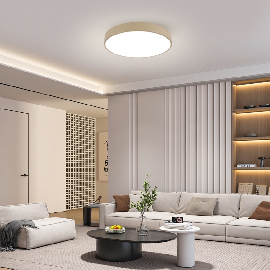 Brilagi - LED-стельовий світильник з регулюванням яскравості POOL LED/60W/230V 3000-6000K діаметр 60 см, бежевий + пульт дистанційного керування