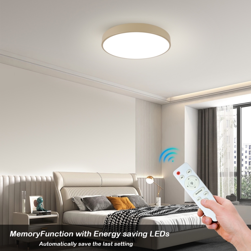 Brilagi - LED-стельовий світильник з регулюванням яскравості POOL LED/60W/230V 3000-6000K діаметр 60 см, бежевий + пульт дистанційного керування