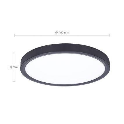 Brilagi - Світлодіодний стельовий світильник з регулюванням яскравості ESTELA LED/48W/230V 3000-6500K ø 40 см чорний + пульт дистанційного керування