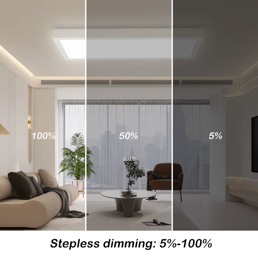 Brilagi - Стельовий LED світильник для ванної з регулюванням яскравості FRAME SMART LED/30W/230V 30x60 cm 3000-6000K IP44 білий + пульт дистанційного керування
