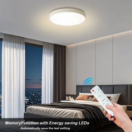 Brilagi - LED регульований стельовий світильник POOL LED 60 Вт/230 В 3000-6000 К діаметр 60 см білий + пульт дистанційного керування