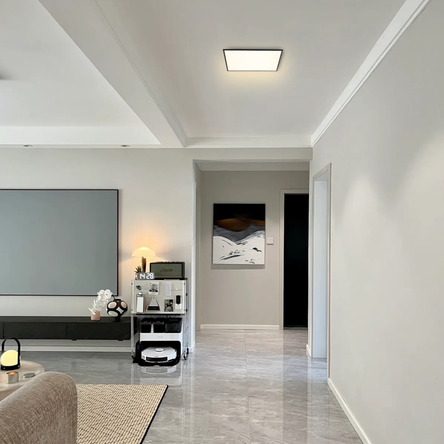Brilagi - Світлодіодний стельовий світильник з регулюванням яскравості SLIMFRAME LED/36W/230V 45x45 см 3000-6000K чорний + пульт дистанційного керування