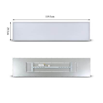 Brilagi - Світлодіодний стельовий світильник з регулюванням яскравості SLIMFRAME LED/58W/230V 120x30 см 3000-6000K білий + пульт дистанційного керування