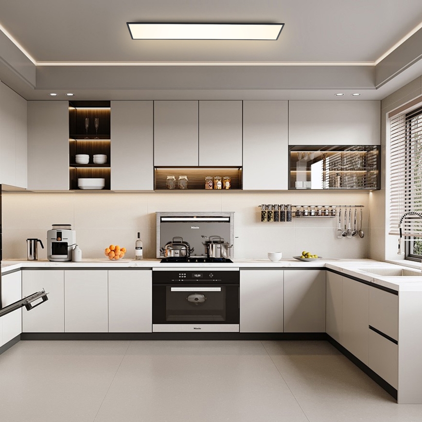 Brilagi - Світлодіодний стельовий світильник з регулюванням яскравості SLIMFRAME LED/58W/230V 120x30 см 3000-6000K чорний + пульт дистанційного керування