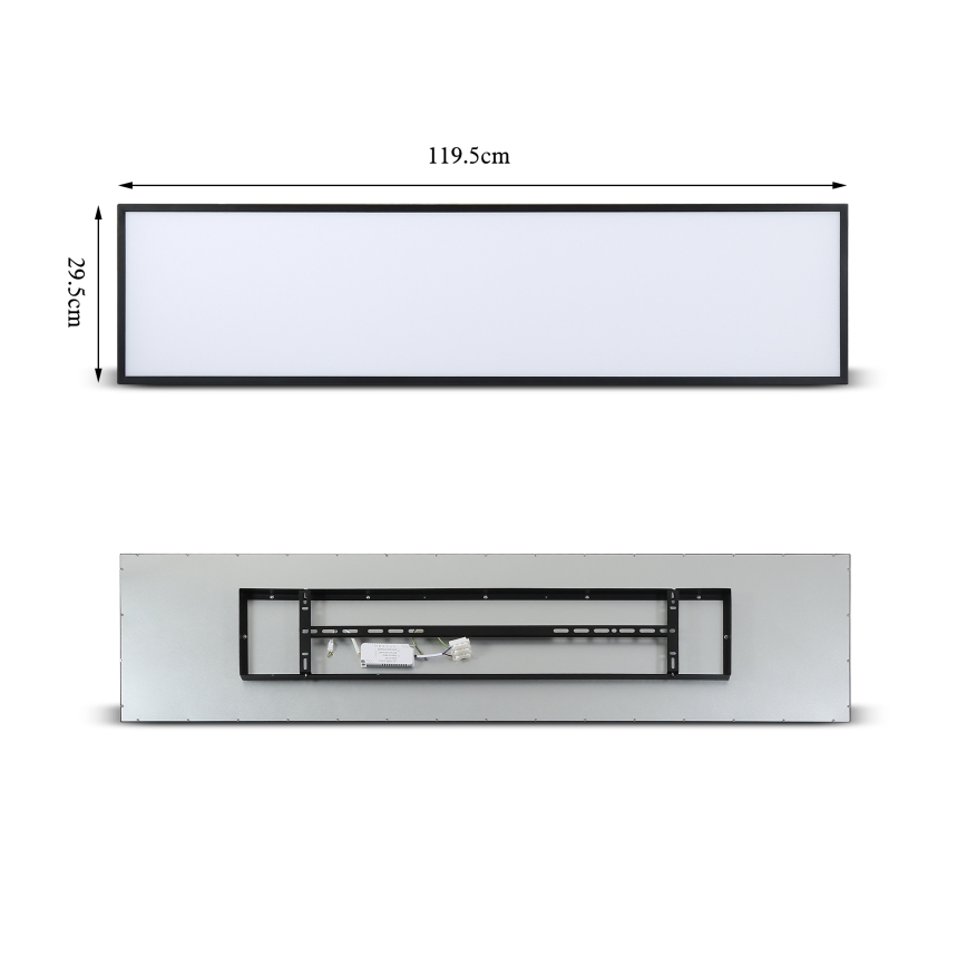 Brilagi - Світлодіодний стельовий світильник з регулюванням яскравості SLIMFRAME LED/58W/230V 120x30 см 3000-6000K чорний + пульт дистанційного керування
