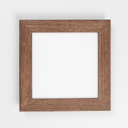 Brilagi - Світлодіодний стельовий світильник з регулюванням яскравості SLIMFRAME WOOD LED/25W/230V 34x34 cm 3000-6000K темно-коричневий + пульт дистанційного керування