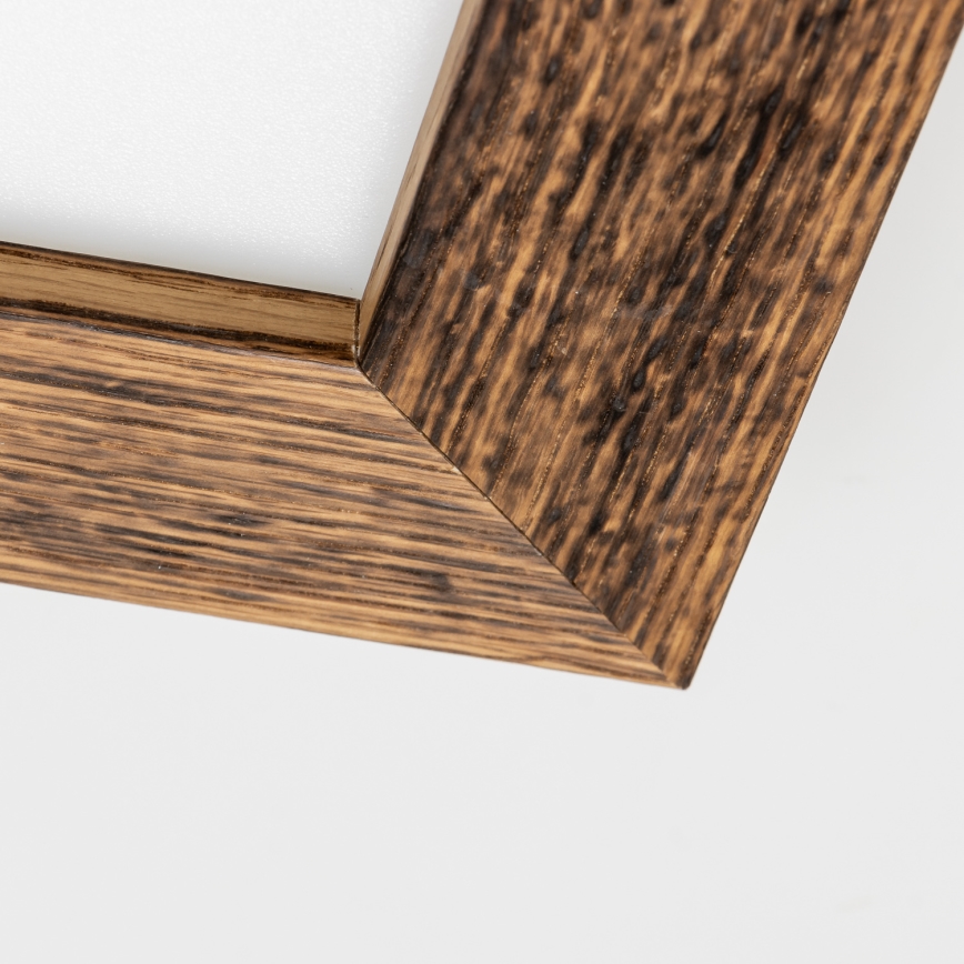 Brilagi - Світлодіодний стельовий світильник з регулюванням яскравості SLIMFRAME WOOD LED/25W/230V 34x34 см 3000-6000K коричневий + пульт дистанційного керування