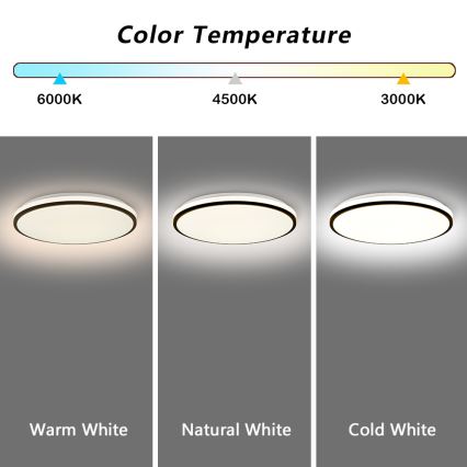 Brilagi - Світлодіодний стельовий світильник з регулюванням яскравості SMART LED/36W/230V 3000-6000K діаметр 45 см Wi-Fi Tuya + пульт дистанційного керування