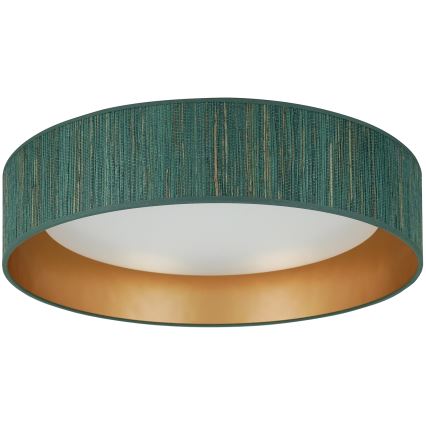 Brilagi - Світлодіодний стельовий світильник з регулюванням яскравості VEGAS SHINE LED/24W/230V 3000/4000/6500K солома зелений/золотий + пульт дистанційного керування