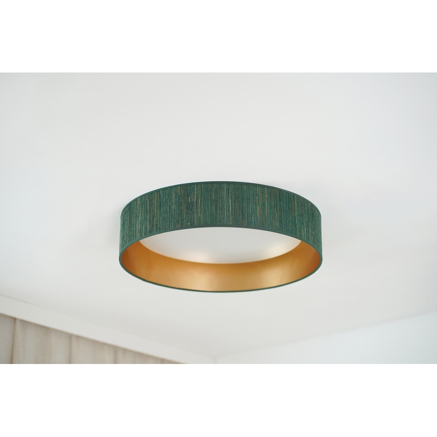 Brilagi - Світлодіодний стельовий світильник з регулюванням яскравості VEGAS SHINE LED/24W/230V 3000/4000/6500K солома зелений/золотий + пульт дистанційного керування