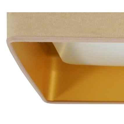 Brilagi - Світлодіодний стельовий світильник з регулюванням яскравості VELVET SQUARE LED/24W/230V 3000/4000/6500K + пульт дистанційного керування бежевий