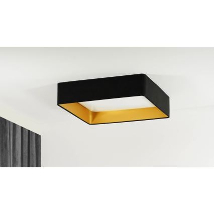 Brilagi - Світлодіодний стельовий світильник з регулюванням яскравості VELVET SQUARE LED/24W/230V 3000/4000/6500K + пульт дистанційного керування чорний