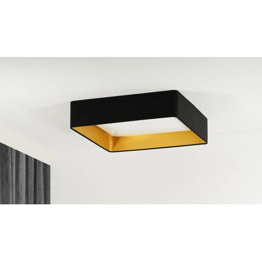 Brilagi - Світлодіодний стельовий світильник з регулюванням яскравості VELVET SQUARE LED/24W/230V 3000/4000/6500K + пульт дистанційного керування чорний